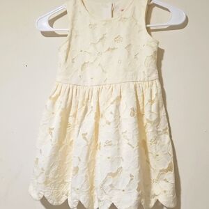 Cat and Jack cream Floral dress; size 4T